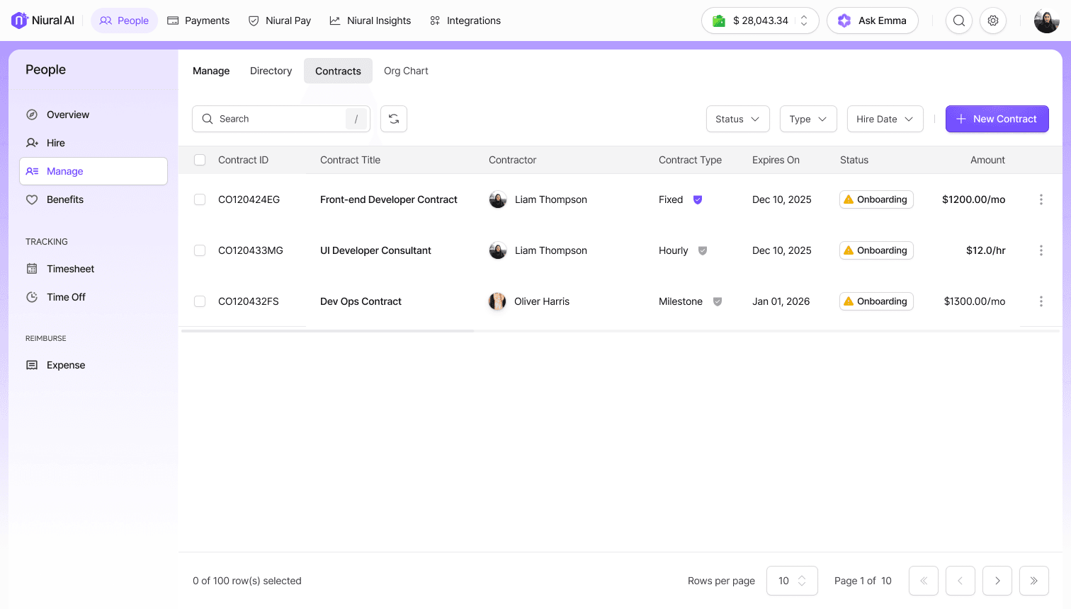 Niural Contractor Management image