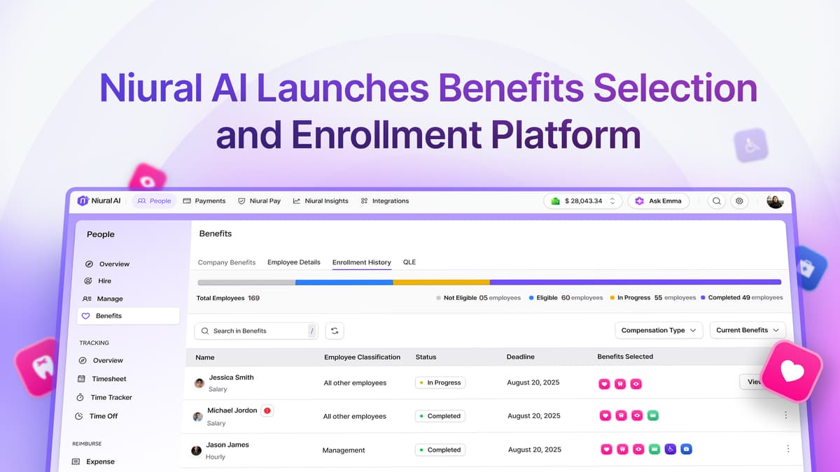 Niural AI Launches AI-Powered Benefits Selection and Enrollment Platform