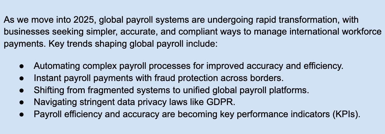 Global Payroll Trends