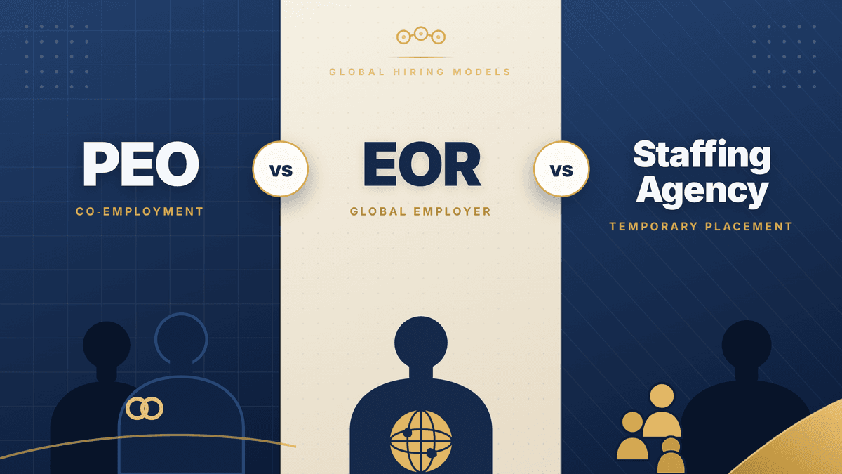PEO vs EOR vs Staffing Agency: A Founder’s Guide to Know When to Use Each